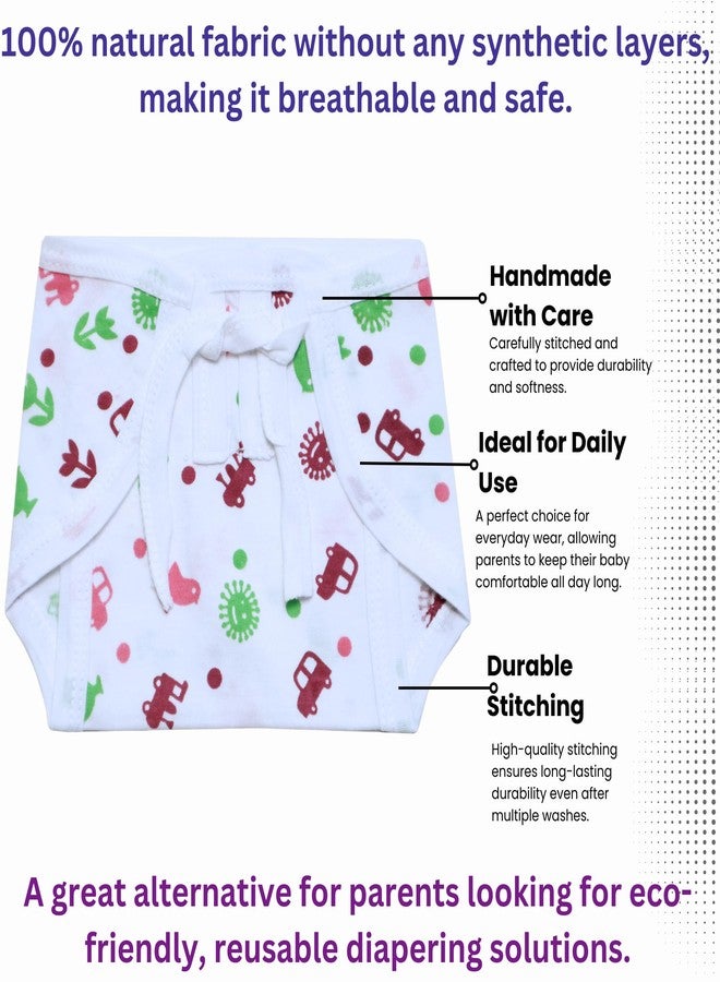 DON CARE Cotton Nappies for Newborn Baby 0-6 Months Soft Washable Reusable U-Shaped Langots Cloth Diapers for Babies Unisex Pack of 10 - Image 4