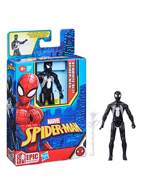 Marvel Spider-Man Epic Hero Series Symbiote Suit Spider-Man Action Figure, 4-Inch, With Accessory, Marvel Action Figures for Kids Ages 4 and Up