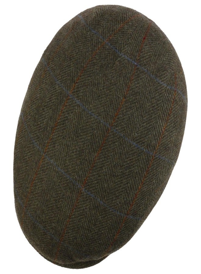 Lipodo Flat Cap with Checked Pattern Women/Men Olive 6 7/8 - Image 4