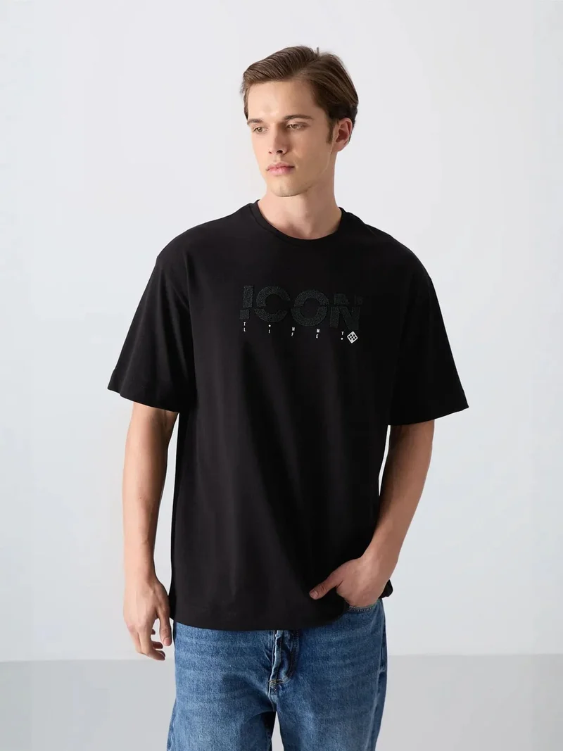 تومي لايف TOMMY Oversized Logo Print Crew Neck T-Shirt