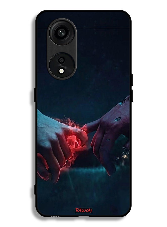 Tolwak Oppo Reno 8T 5G Protective Case Cover Burning Hands - Image 1