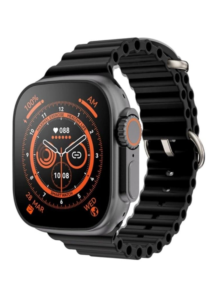 T10 Ultra Smart Watch Larger Display Waterproof, Video Controlling Assistant Wireless Fast Charging, Bigger Display Ultra smart watch - Image 1