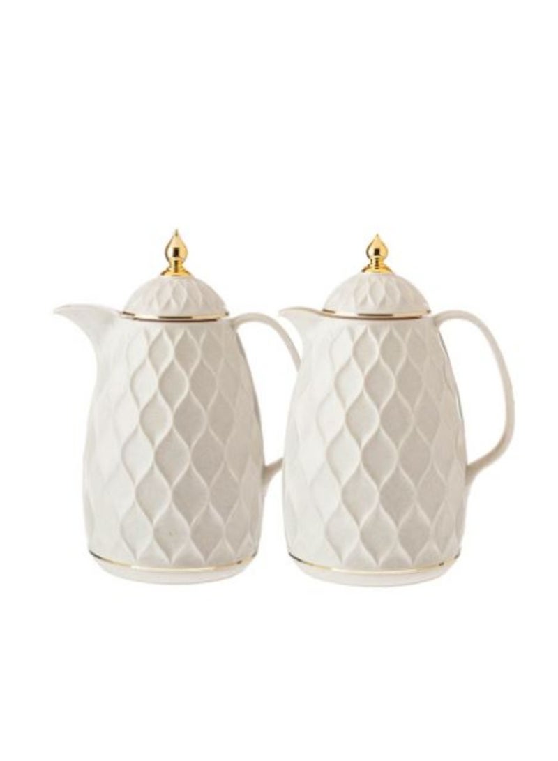 Rose A two-piece thermos set for tea and coffee, 1 liter size - Image 1