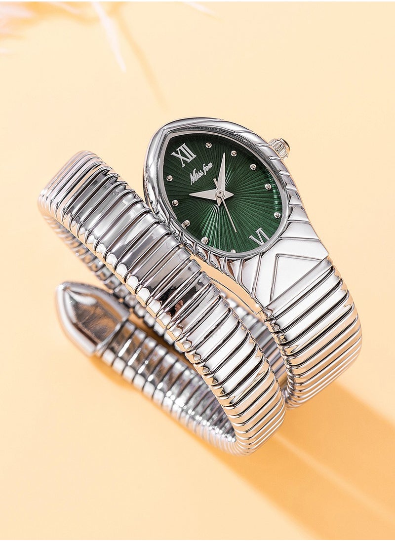 Women's Fashion Ins Watch Snake Head Dial Wrapped Elastic Strap Watch Snake Quartz Watch - pzsku/Z66BA920195C72FDA06E6Z/45/_/1735281959/bda8cc2f-6531-4114-bd1f-e1bd2ab7b87f