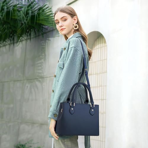 CHICAROUSAL Purses and Handbags for Women Leather Crossbody Bags Women's Tote Shoulder Bag (XK Navy Blue) - Image 2
