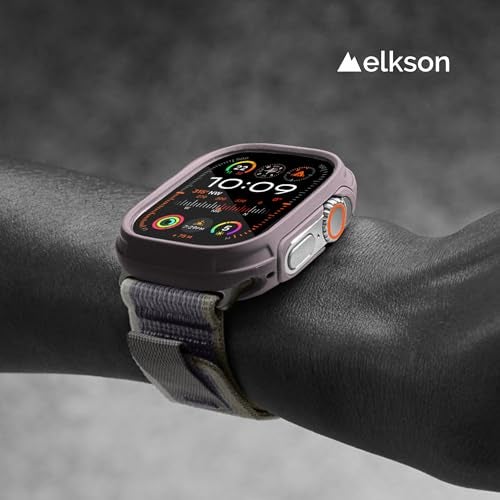 elkson for 49mm Apple Watch Ultra 3/2/1 Bumper Case with Screen Protector Tempered Glass, Quattro Max Series Rugged for iWatch, Military Grade Durable Protective Cover, Flexible Shockproof, Indigo - Image 3