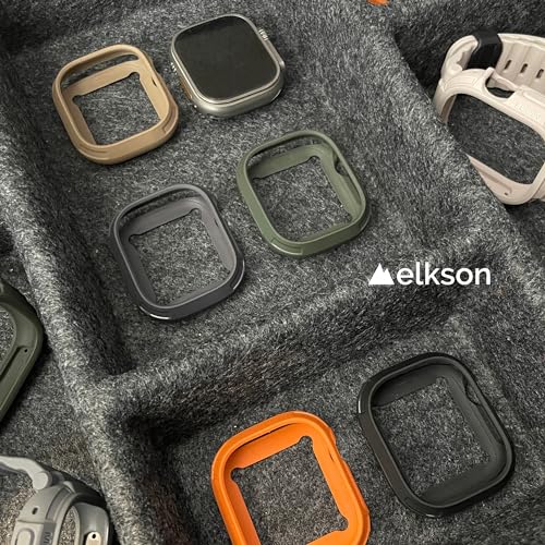 elkson for 49mm Apple Watch Ultra 3/2/1 Bumper Case with Screen Protector Tempered Glass, Quattro Max Series Rugged for iWatch, Military Grade Durable Protective Cover, Flexible Shockproof, Indigo - Image 5