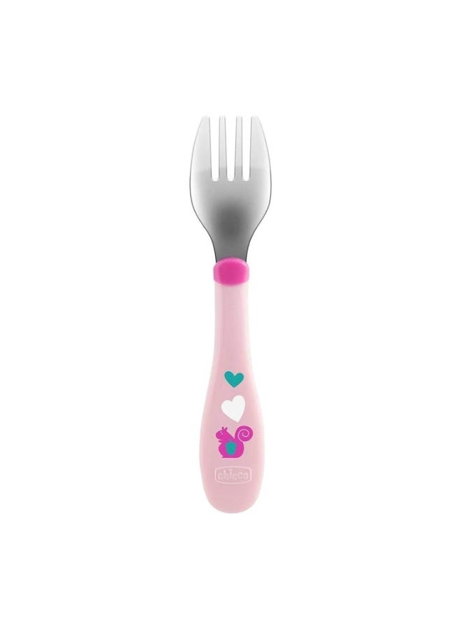 Chicco Metal Cutlery Girl (Pink) - Image 3