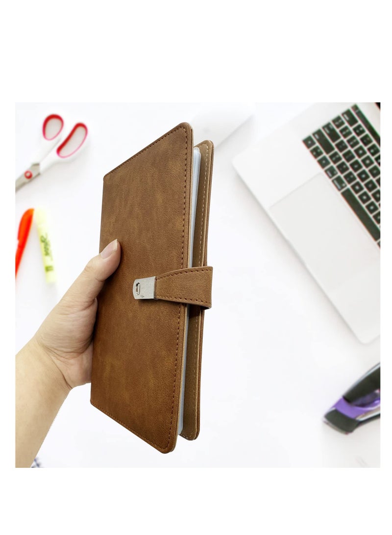 Excefore Business Card Holder, 108 Slots Credit Organizer, Leather Business Credit Cards and VIP Cards Binder Wallet, Business Card Book with Plastic Sleeve, Business Card Organizer, Brown - Image 4