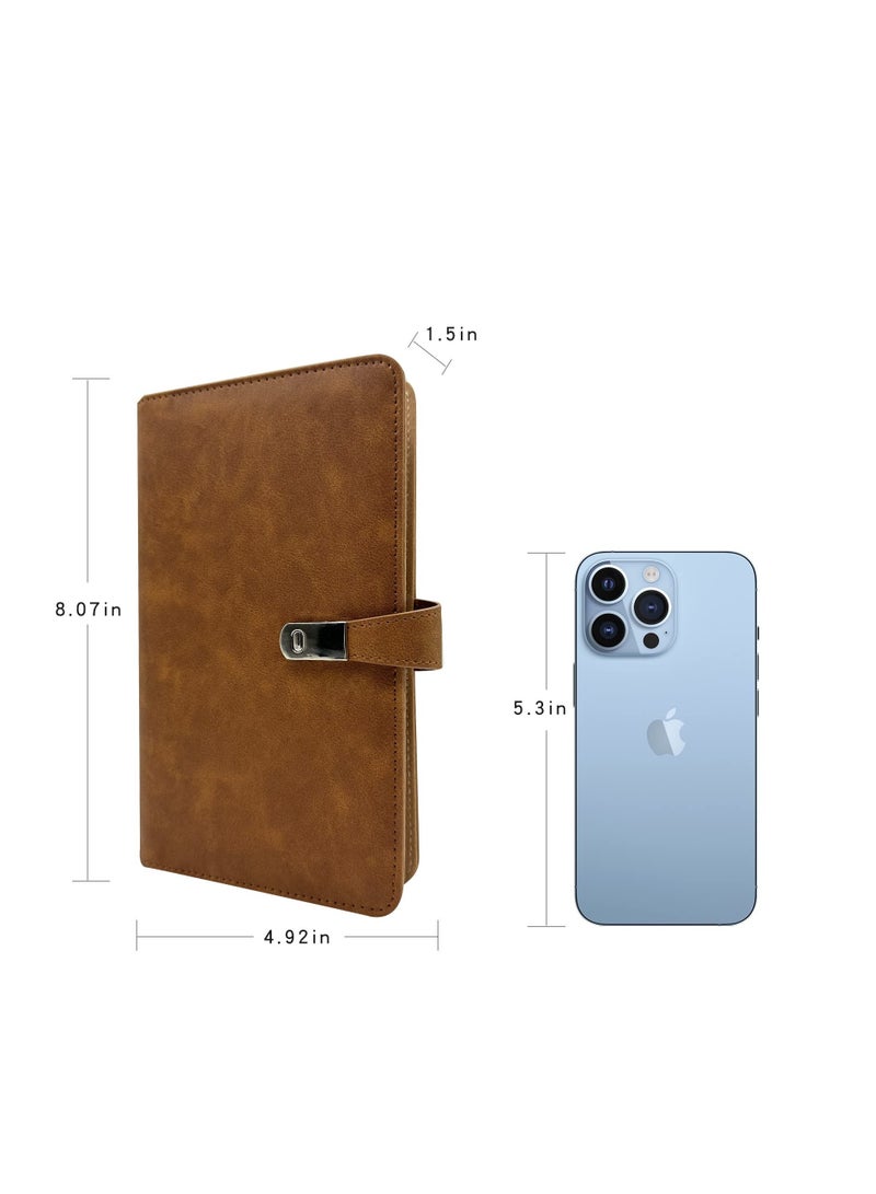 Excefore Business Card Holder, 108 Slots Credit Organizer, Leather Business Credit Cards and VIP Cards Binder Wallet, Business Card Book with Plastic Sleeve, Business Card Organizer, Brown - Image 2