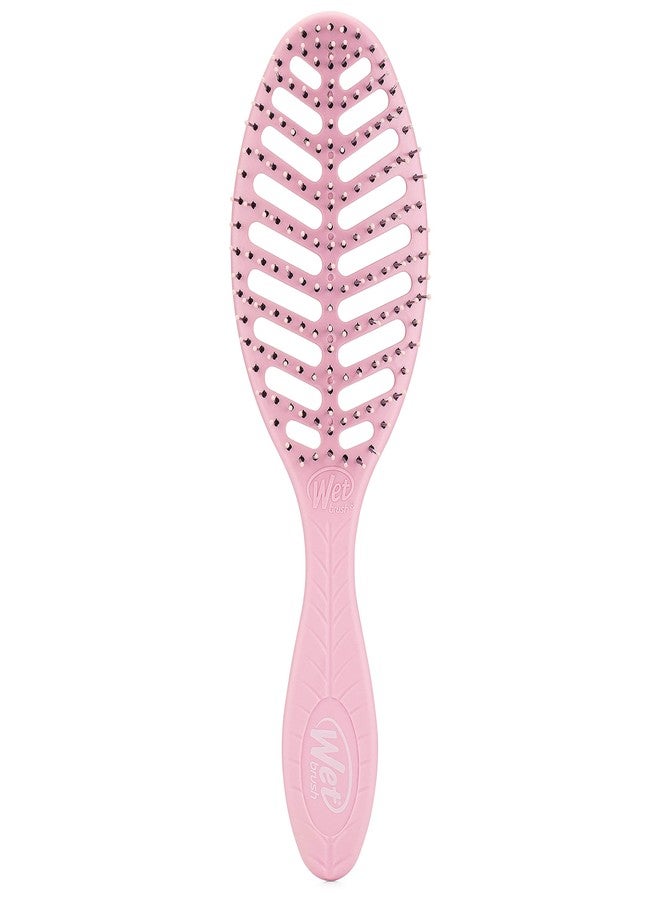 Wet Brush Go Green Speed Dry Hair Brush, Pink - Vented Design & Ultra Soft HeatFlex Bristles - Ergonomic Handle Manages Tangle & Uncontrollable Hair - Pain-Free Hair Accessories - Image 1