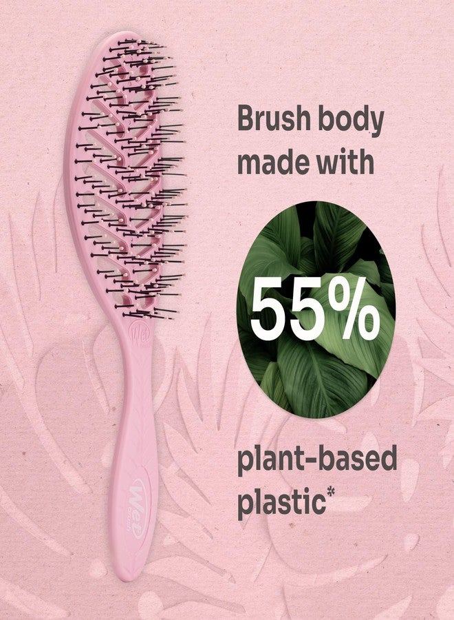 Wet Brush Go Green Speed Dry Hair Brush, Pink - Vented Design & Ultra Soft HeatFlex Bristles - Ergonomic Handle Manages Tangle & Uncontrollable Hair - Pain-Free Hair Accessories - Image 5