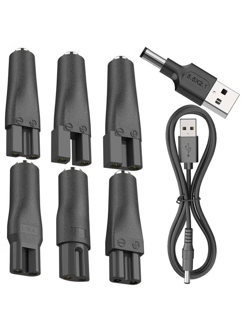 YOUGE 8 In 1 Power Cord 5V Replacement Charger USB adapter Suitable for Philips Electric Hair Clippers, Beard trimmers, Shavers, Beauty Instruments, Desk Lamps, Purifiers - Image 1