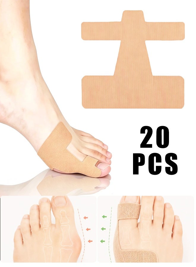 20PCS مسبقا خالية من اللاتكس لاصبع الأصابع اللزجة الذاتية الكيس يدعم أشرطة لاصق الرجال والنساء الرعاية القدم - Image 1