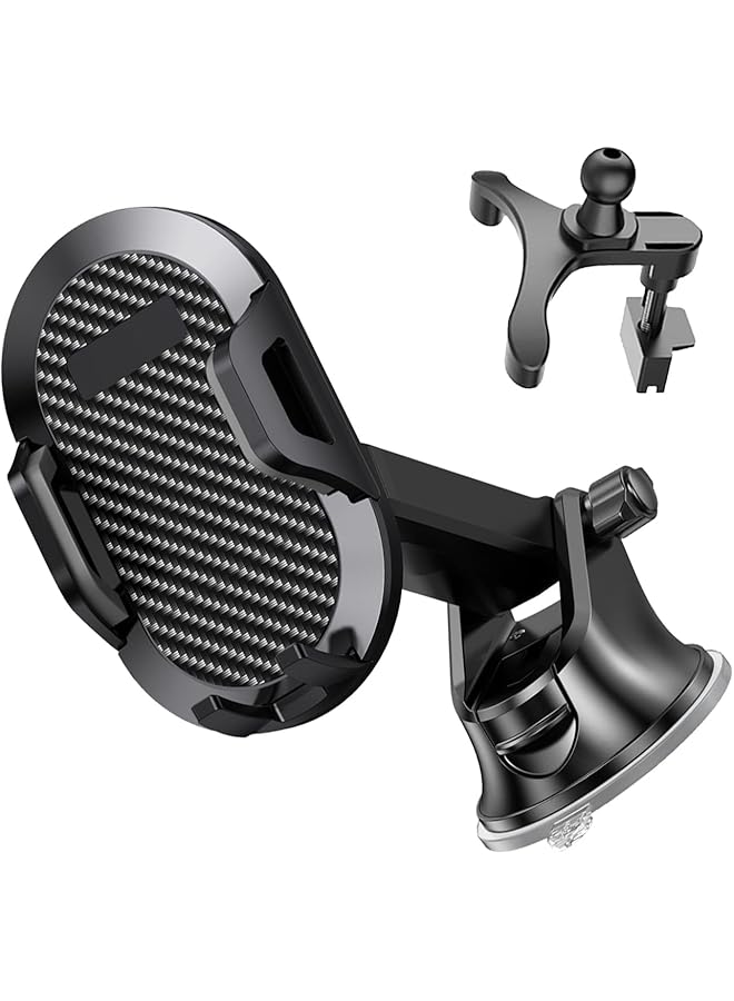 Car Phone Holder Mount - Secure & Versatile Design For Dashboard, Windshield & Air Vent. Enhanced Stability For Bumpy Roads. Hands-Free Convenience While Driving. - Image 1