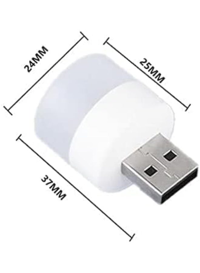 10pcs USB Portable LED Night Light Mini Round Laptop Lamp Power (Random colour) - Image 4