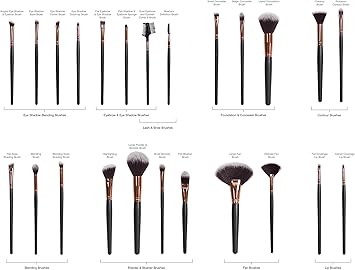 RIO مجموعة فرش مكياج احترافية ريو 24 قطعة - Image 3