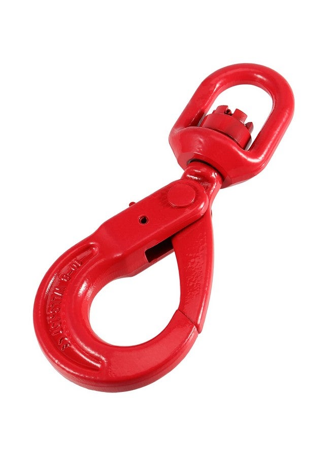 بينجيو خطاف PINGEUI دوار ذاتي القفل مقاس 3/8 بوصة، خطاف حلقي ذاتي القفل من الفولاذ المطاوع من الدرجة 80، حد أقصى للحمل العملي 3.15 طن/6945 رطل - Image 1