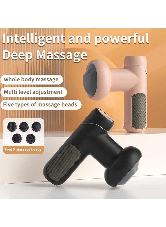 Portable Intelligent Powerful Deep Rolling Massage Machine Best Budget 5-Headed Booster Gun Black - Image 4