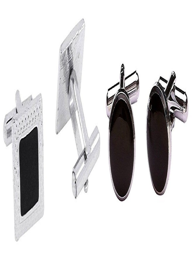 Amaal Men Branded Combo Cuff Links/Cufflink/Cufflinks Set for Men Boys Wedding Father with Gift Box -CFL-146 - Image 1