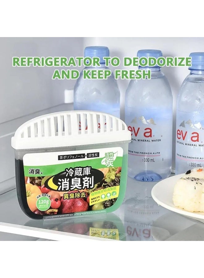 Activated Charcoal Refrigerator Deodorizer with Tea Polyphenols – Odor and Moisture Absorber Air Purifier for Fridge, Cabinets, Car and Food Freshness Preservation - Image 2