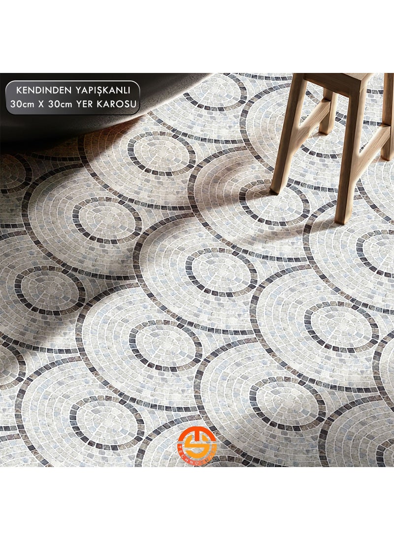 Technosmart 1Pcs 30CM×30CM Self-Adhesive Lvt Floor and Wall Covering Kitchen Bathroom Tile Sticker  - Image 2