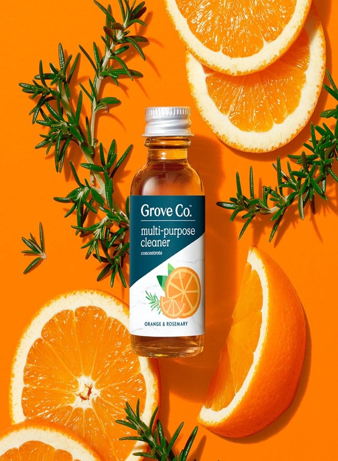 Grove Co. عبوات إعادة تعبئة منظف متعدد الأغراض من غروف كو، 6 × 1 أونصة سائلة، برائحة البرتقال وإكليل الجبل - Image 2