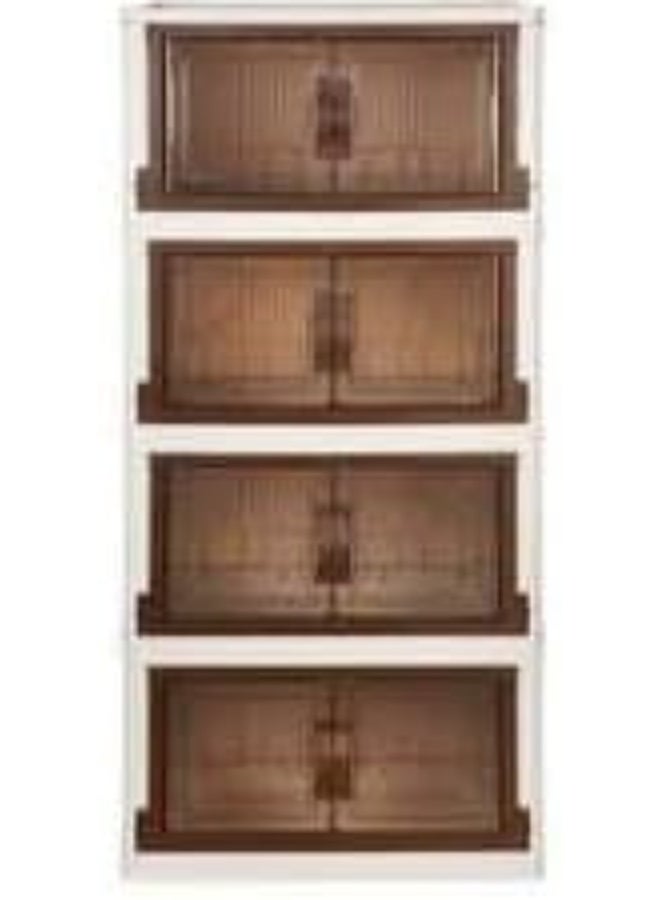 دولاب تخزين متعدد الأرفف – متوفر بثلاثة، أربعة، وخمسة أدراج – تصميم عصري أنيق لتنظيم الملابس والأدوات المنزلية بسهولة (4 دور) - Image 2