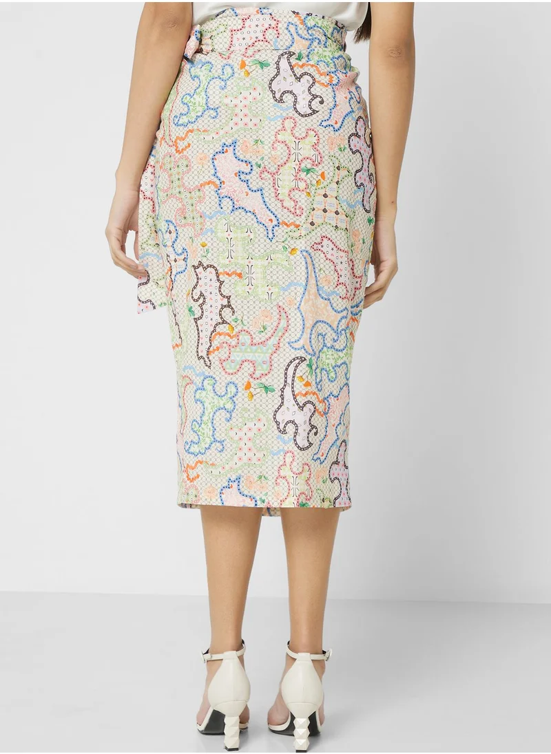 Never fully Dressed Printed High Waist Skirt