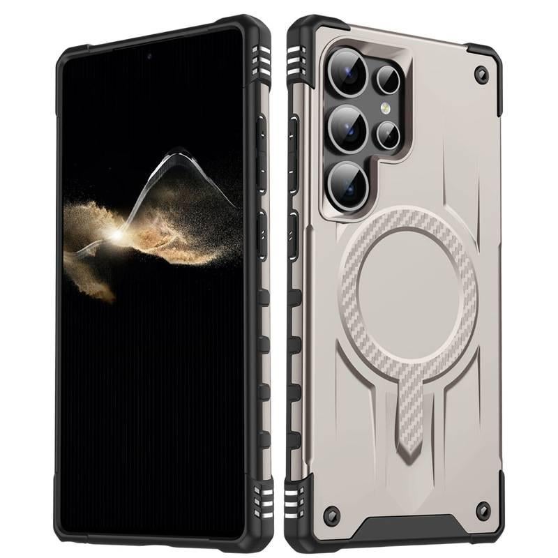 غطاء MagSafe بPC لـ Samsung Galaxy A15 مع حماية من السقوط ومغناطيس قوي مع مقاوم للصدمات مع مغناطيسي باللون Gold للمكتب المنزلي للتنقل اليومي للرحلات اليومية - Image 1