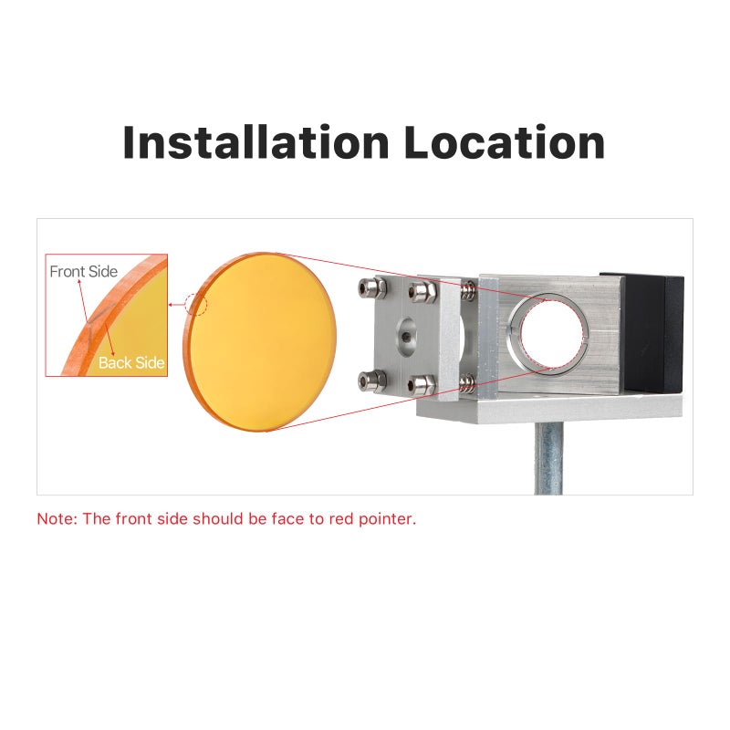 Cloudray Laser Beam Combiner Lens Diameter 25mm for CO2 Laser Engraving Cutting Machine to Adjust Light Path and Make Laser Visible - Image 4