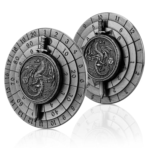 Haxtec Spinner Dice 7in1 Metal DND Dice Set Unique Dice Spinner Antique Compatible with Dungeons and Dragons DND Gifts RPG Role Playing Rotate Gaming Dice - Image 1