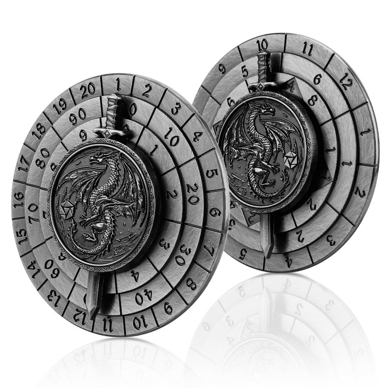 Haxtec Spinner Dice 7in1 Metal DND Dice Set Unique Dice Spinner Antique Compatible with Dungeons and Dragons DND Gifts RPG Role Playing Rotate Gaming Dice - Image 3
