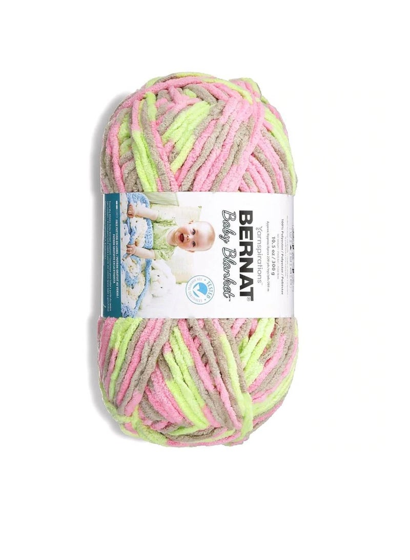 Bernat Bernat Baby Blanket Big Ball Yarn Little Girl Dove - Image 1