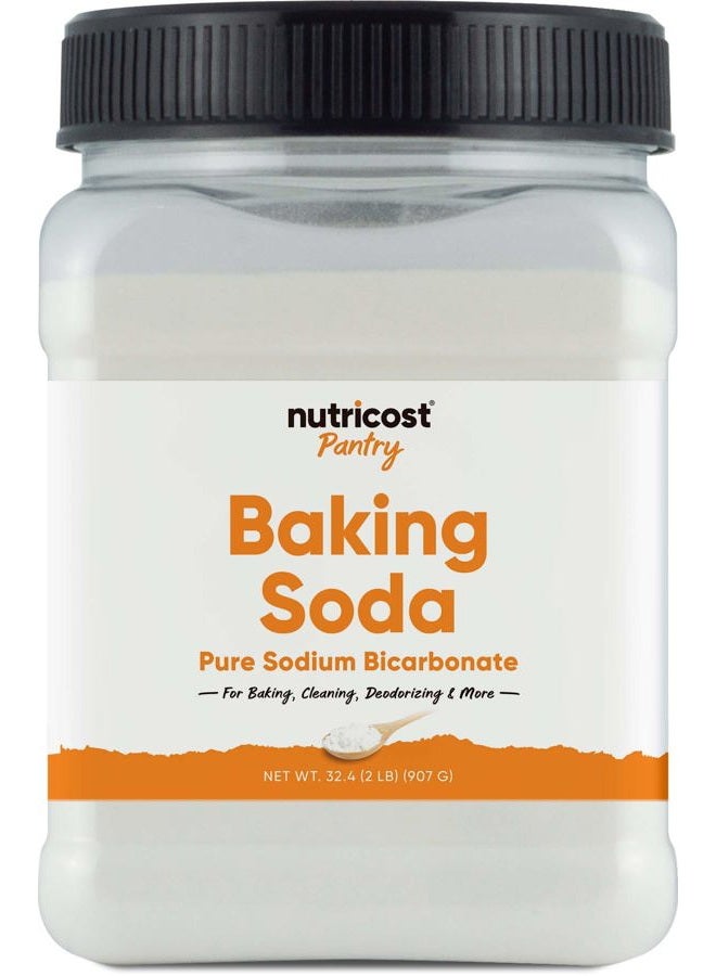 Nutricost صودا الخبز (2 رطل) - للخبز والتنظيف وإزالة الروائح الكريهة والمزيد (المخزن) - Image 1