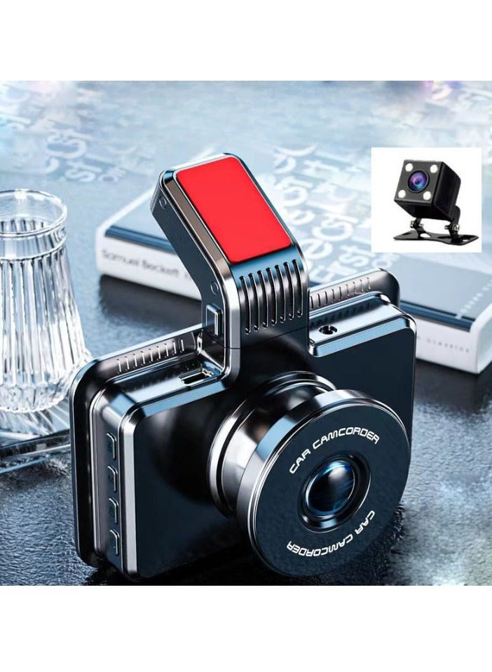 AROAQ Dash Cam, 1080p  Hd Driving Recorder, Driving Recorder Wide Angle Lens 24 Hours Parking Surveillance, Durable Waterproof Driving Recorder Cam For Car, 3-inch Single Recording (Without Wifi Version) - Image 1