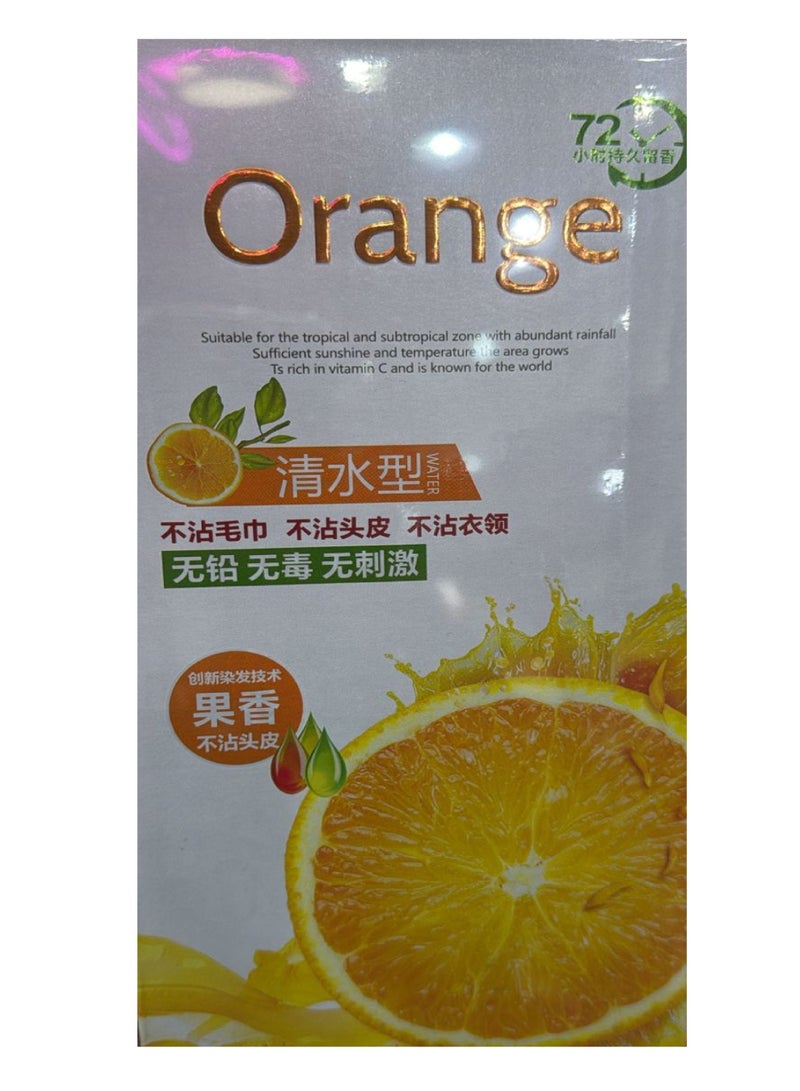 Original Hair Dye Cream for Beard and Head , Ammonia Free, Chemical Free, to Cover Gray Hair, Natural Black Color, 500ml x 2 - Orange