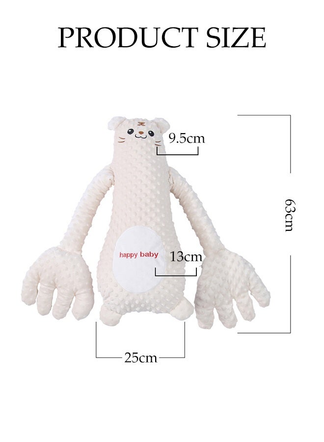 DUNISO لعبة نوم للأطفال مع جهاز تحكم عن بُعد، يد مهدئة أوتوماتيكية، وسادة بات لمنع الفزع مع بطانة فاصلة من الفاصوليا الحمراء - Image 2