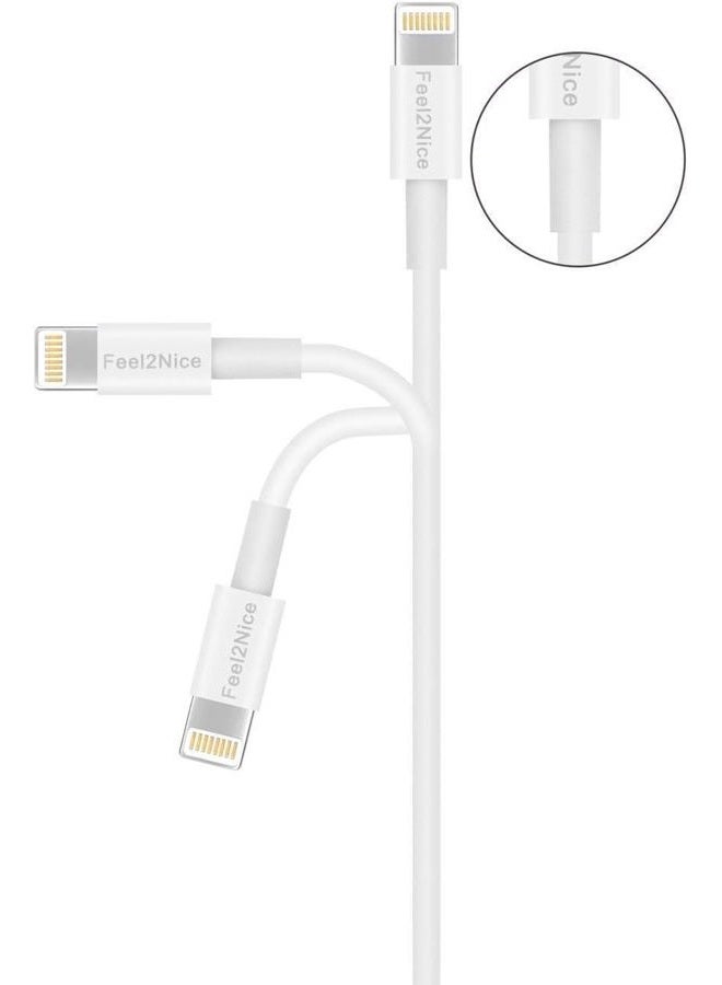 FEEL2NICE MFi Certified 5Pack 10ft iPhone Lightning Cable - 10 Foot High Fast Charging Cable Cord Connector for iPhone 12 Mini/Pro Max/11 Pro MAX/XS/XR/X/6/AirPods - Image 2