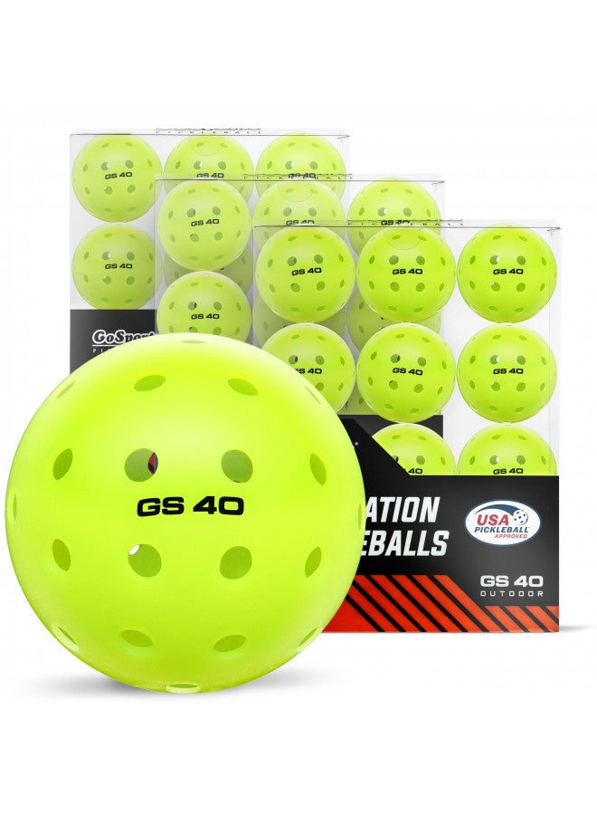 GoSports GoSports GS 40 Pickleball Balls - 12 or 36 Pack of Regulation USAPA Pickleballs - Image 1