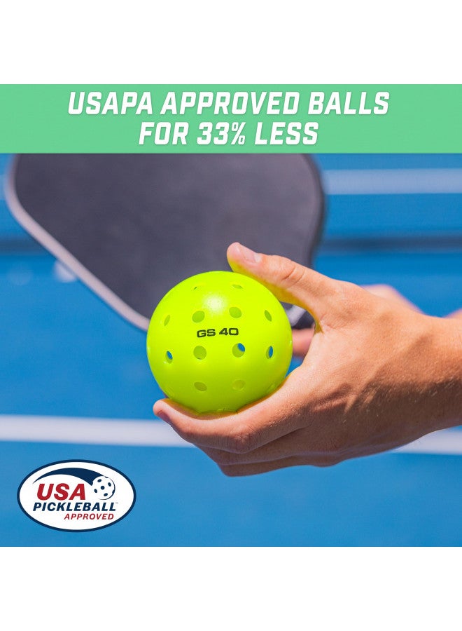 GoSports GoSports GS 40 Pickleball Balls - 12 or 36 Pack of Regulation USAPA Pickleballs - Image 2