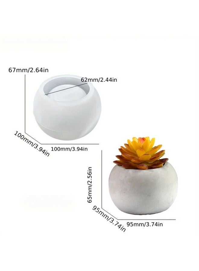 Large Round Flower Pot Mold Non Stick Silicone Cup For Succulent Vase Candle Resin Crafts - Image 1