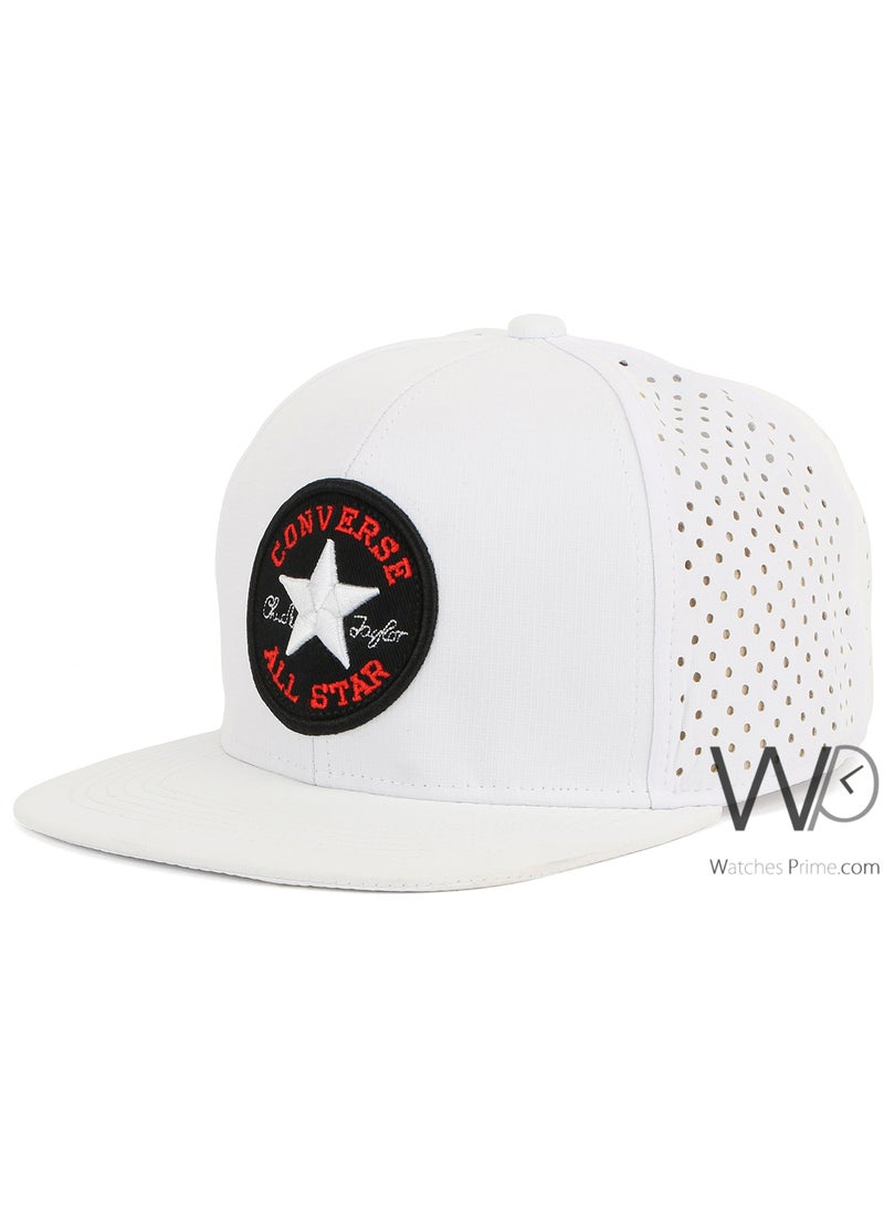CONVERSE Converse All Star Snapback hip hop Cap White Color Cotton Hat For Men  - Image 1