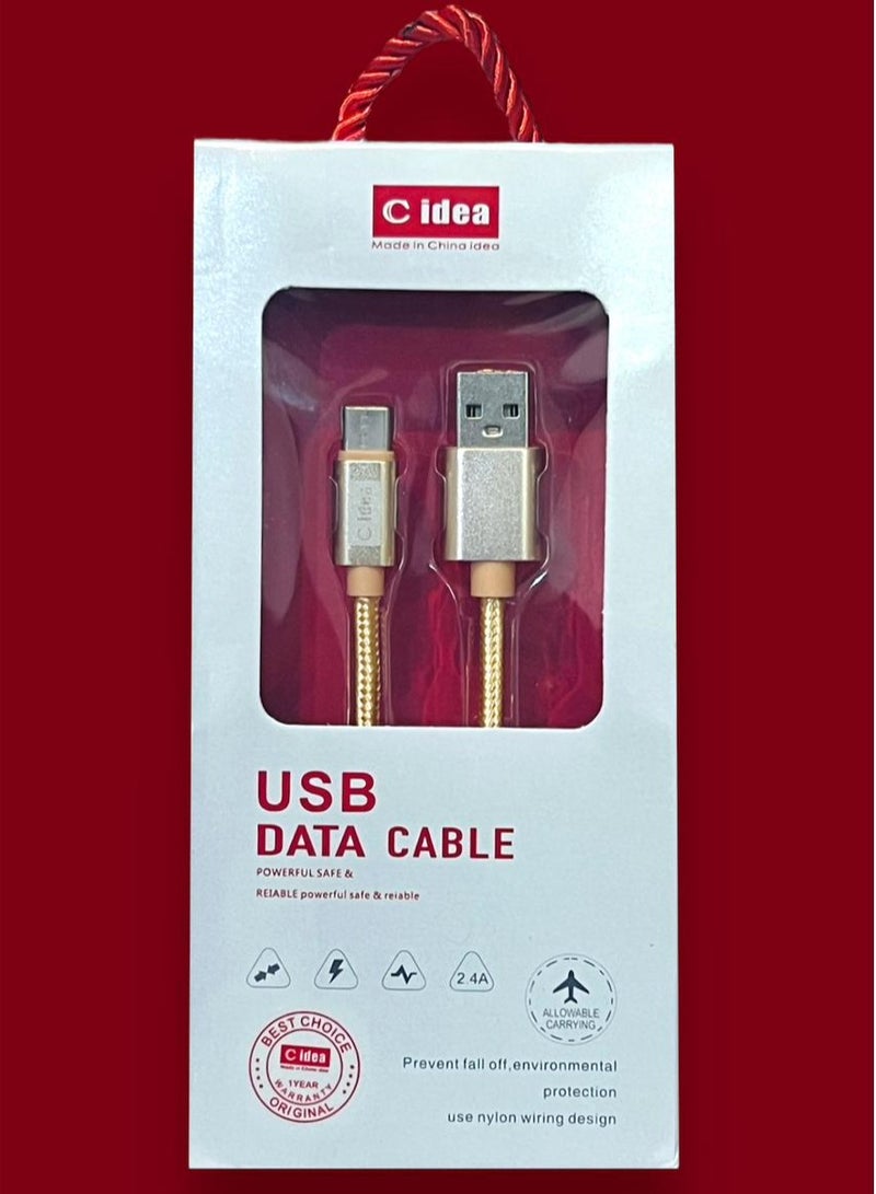 C idea C idea S3 Type-C USB data cable 2.4A powerful safe and Reliable  - Image 1