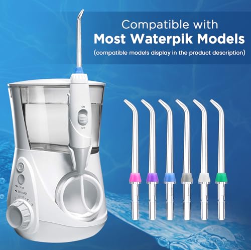 Oralphi for Waterpik Replacement Heads, Replacement Tips for Waterpik Water Flosser, Suitable for Waterpik Accessories Replacement Tips, for JT-100E(6 Classic Jet Tips) - Image 2