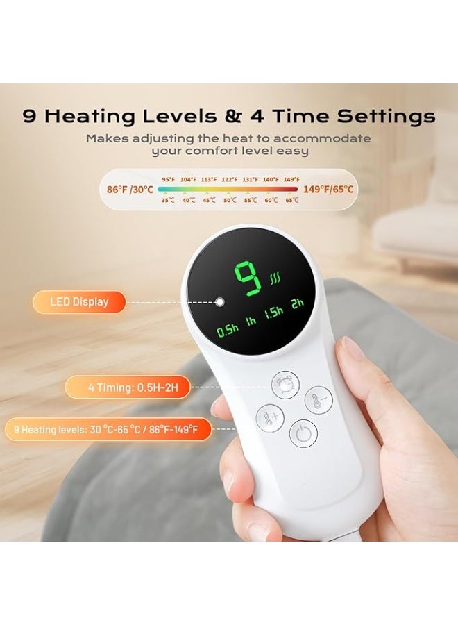Electric Heating Pad 30 x 60 cm, Warm Body Wrap with Automatic Shut-Off and 9 Temperature Levels, Fast Relief Pad for Back, Neck, Shoulders and Stomach - Image 3