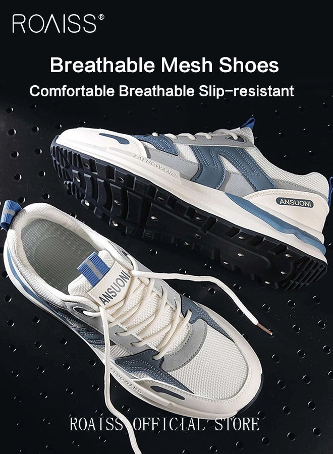 رويس حذاء رياضي رجالي برباط منخفض ممتص للصدمات ومريح للجري، نعل ناعم، مسامي، غير قابل للانزلاق، ومتين، مناسب للمراهقين، بيج - Image 4