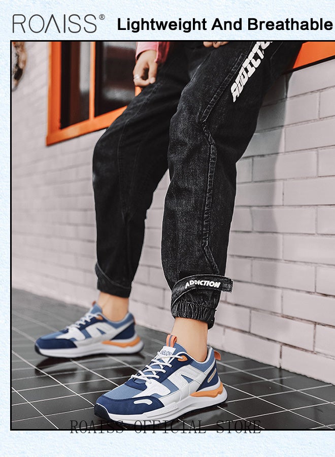 رويس حذاء رياضي رجالي برباط منخفض ممتص للصدمات ومريح للجري، نعل ناعم، مسامي، غير قابل للانزلاق، ومتين، مناسب للمراهقين، بيج - Image 5