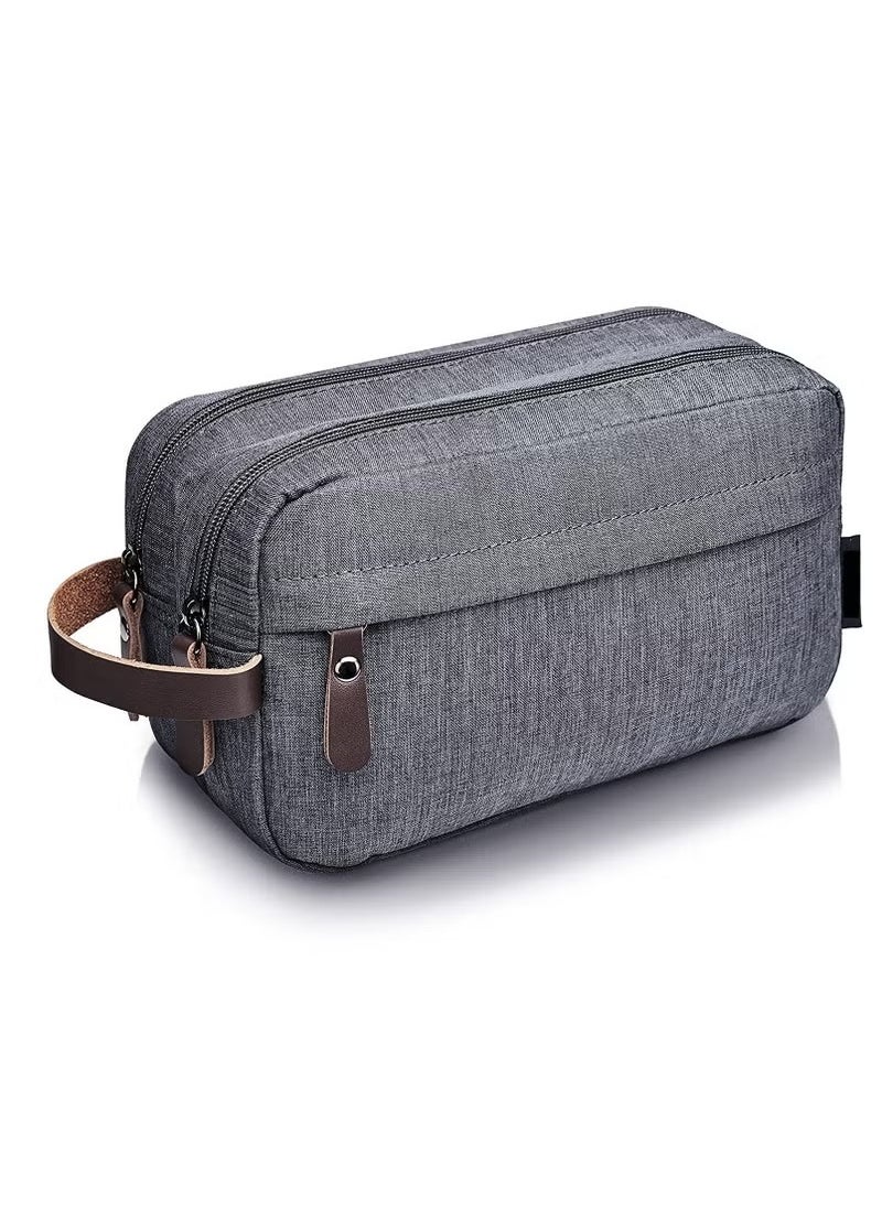EFUMKE Toiletry Bag, Toiletry Waterproof Hanging Bag, Oxford ClothTravel Organizer Cosmetic Bag, Necessaries Case Wash Toiletry Bag, Lightweight Travel Shaving, for Men and Women (Gray)  - Image 1