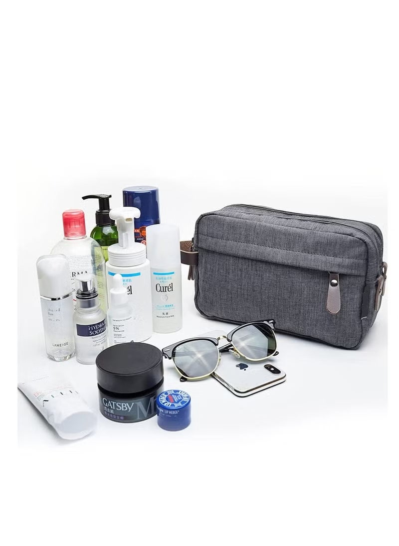 EFUMKE Toiletry Bag, Toiletry Waterproof Hanging Bag, Oxford ClothTravel Organizer Cosmetic Bag, Necessaries Case Wash Toiletry Bag, Lightweight Travel Shaving, for Men and Women (Gray)  - Image 5
